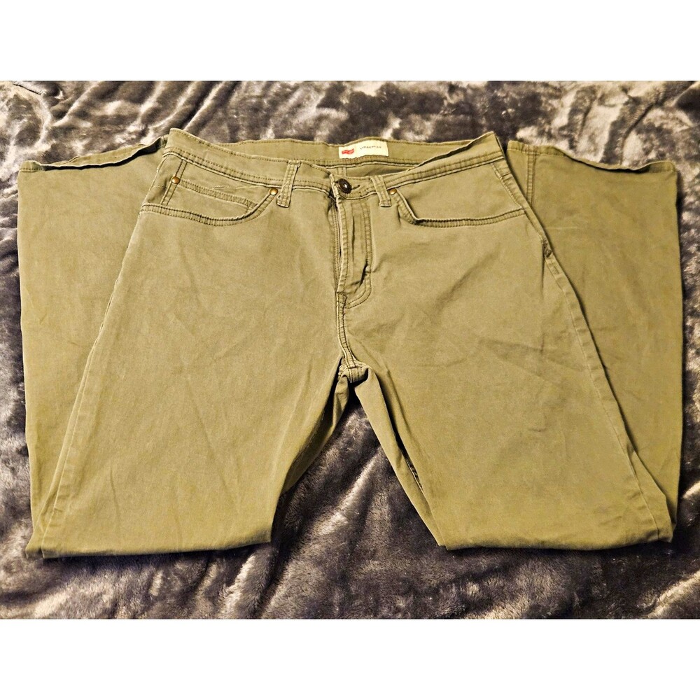 Wrangler Premium Quality Men's Straight Fit Green Stretch Denim Jeans 32x30
